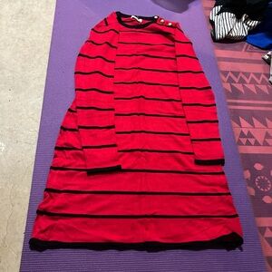 Calvin Klein Red and Black Knit Top